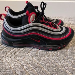 Air Max 97 - Black, Res and Silver - Size 11 - slightly used